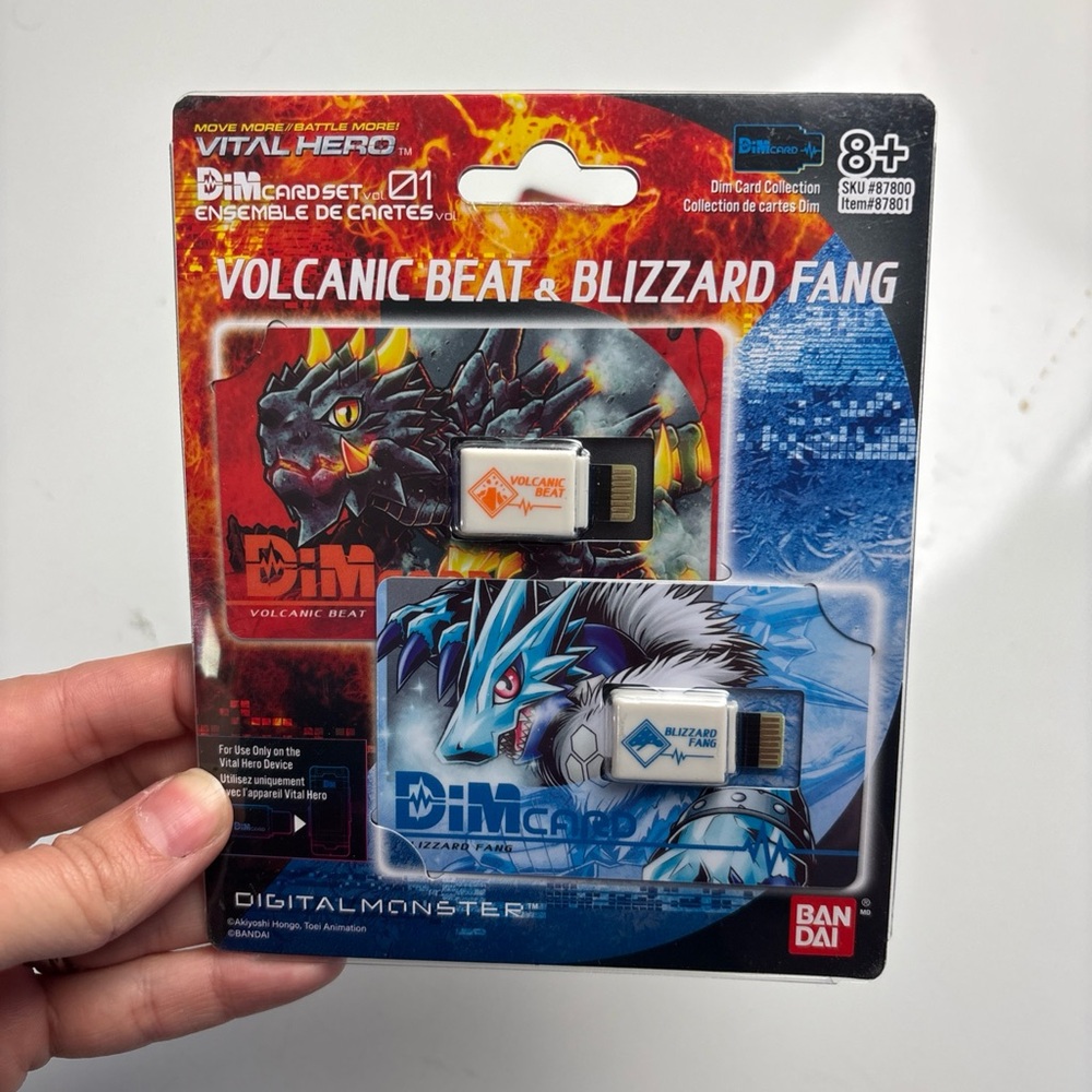 Bandai Namco Digimon Vital Hero DIM Card Pack Volcanic Beat & Blizzard Fang